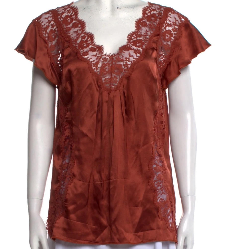 Dolce & Gabbana Rust Lace Blouse